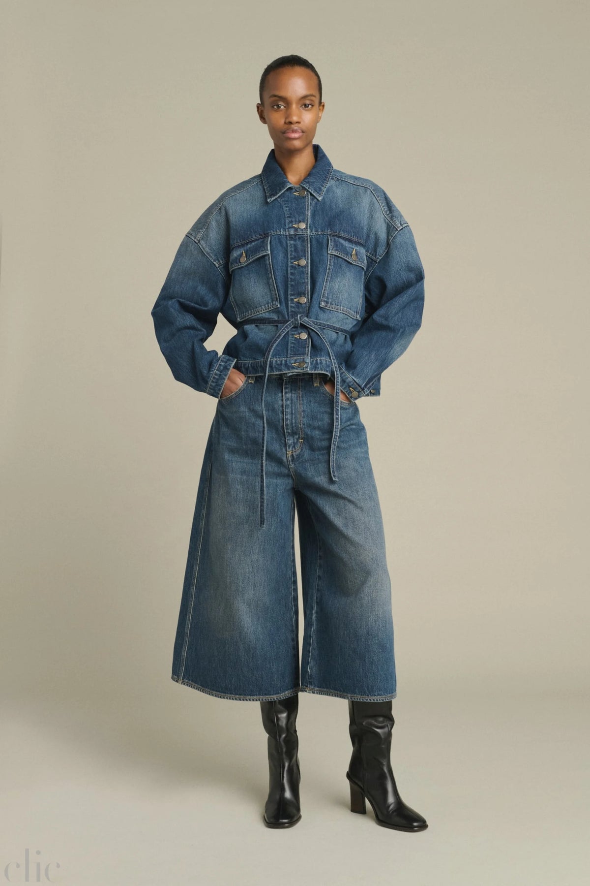 Joyce Bermuda Shorts in Denim, from Soeur