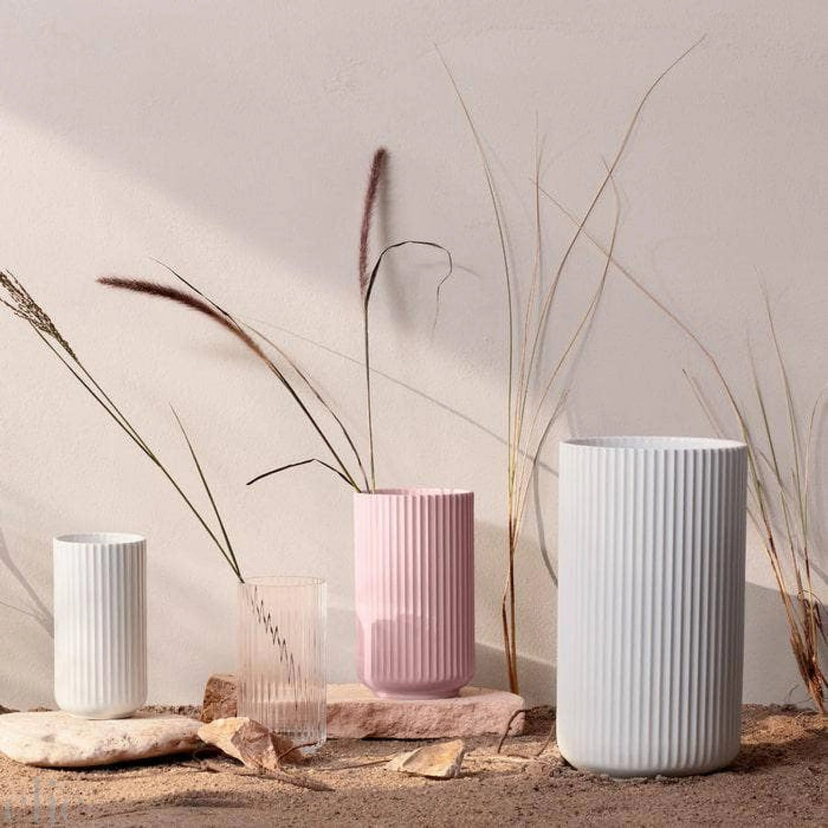 Lyngby Vase 9.8" in White, from Lyngby Porcelaen