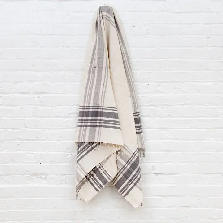 Cabin Hatch Throw Blanket in Grey, from Creative Women