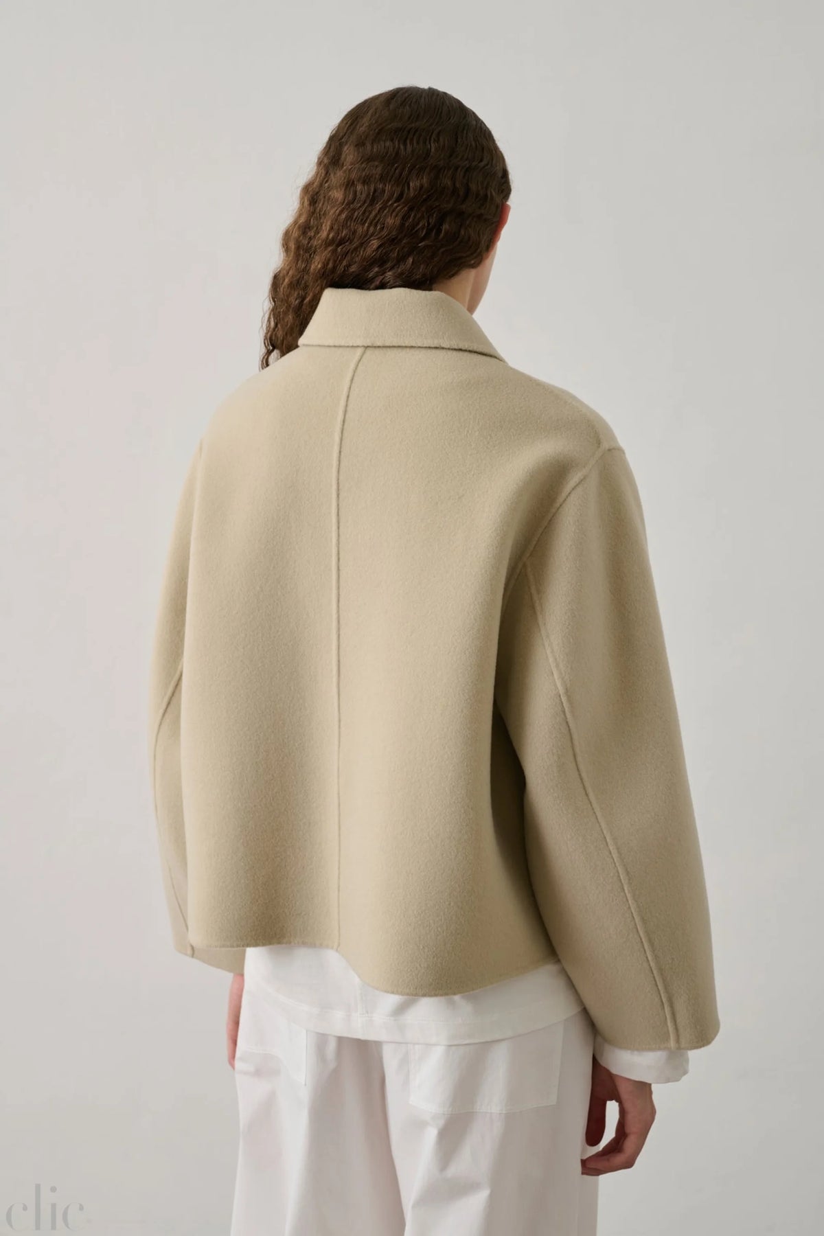Gyoda Short Coat in Chalk, from Soeur