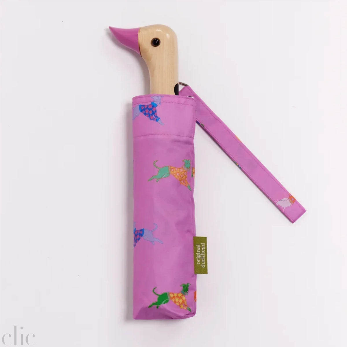 Dogs Whippet Compact Umbrella in Pink, from Original Duckhead