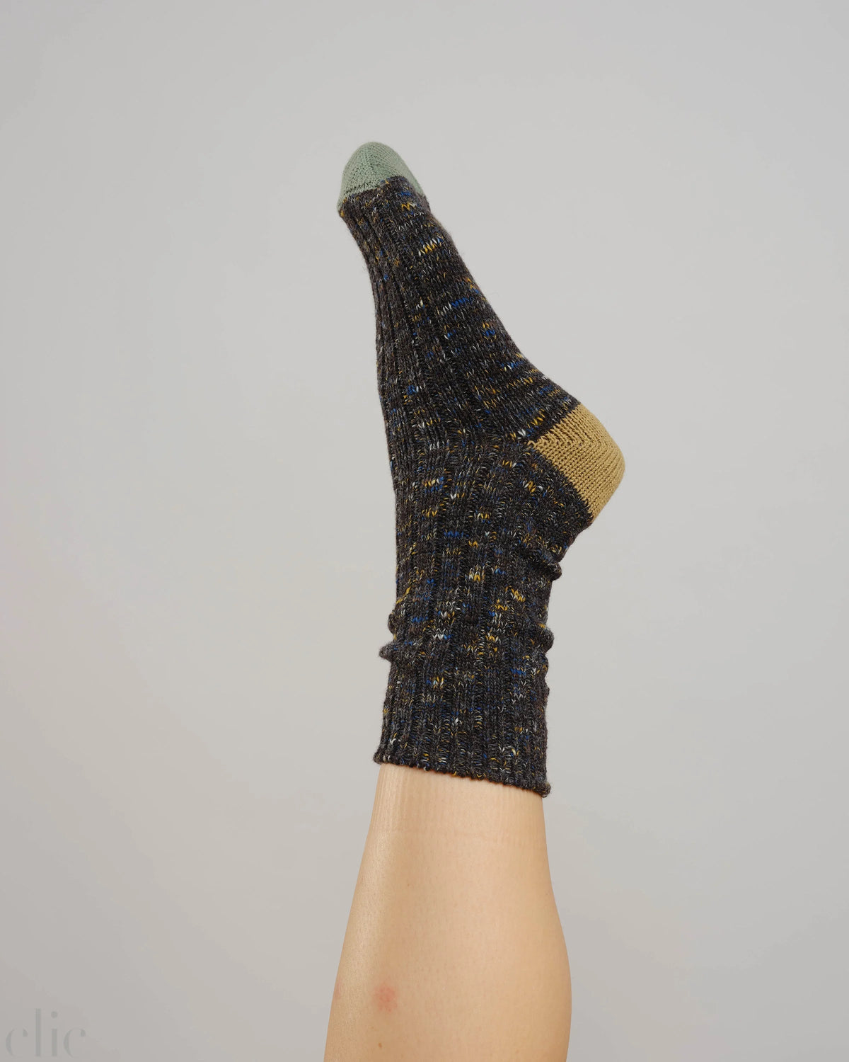 Wool Crew Socks in Night, from Degen