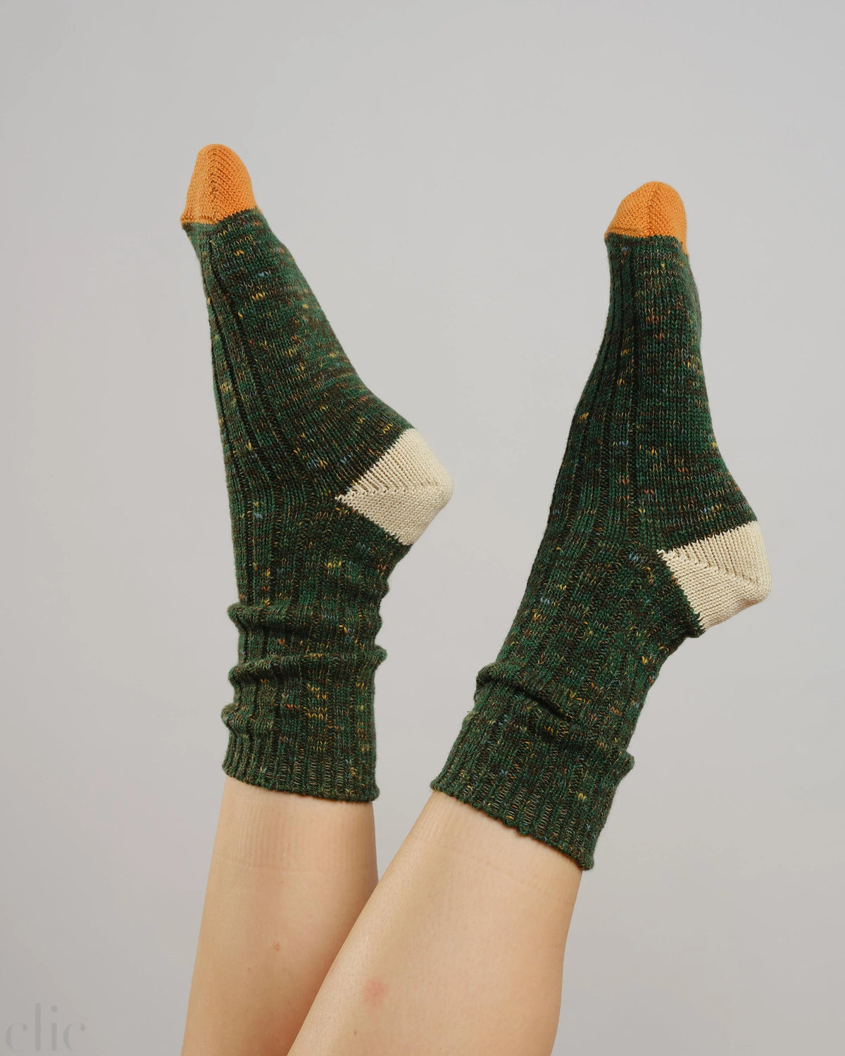 Wool Crew Socks in Thicket, from Degen