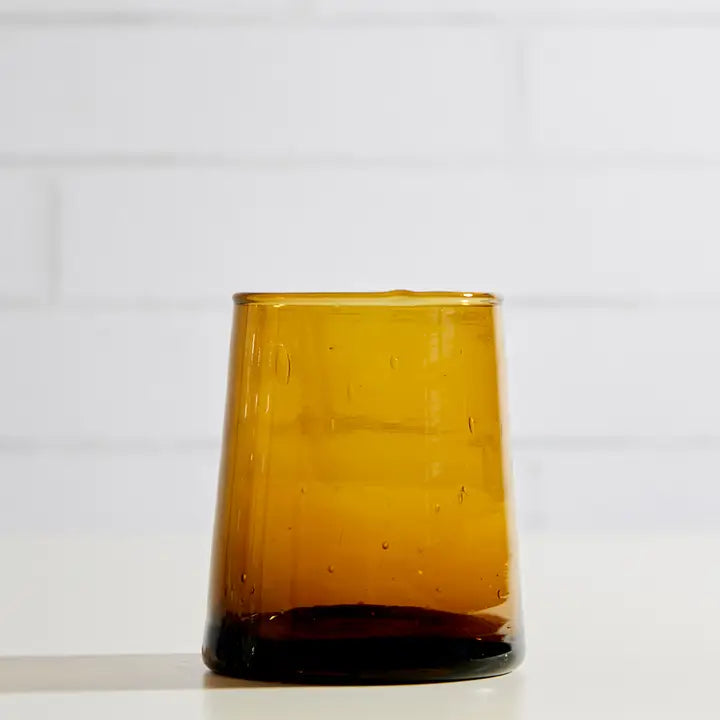 Moroccan Cone Glassware in Amber, from Verve Culture