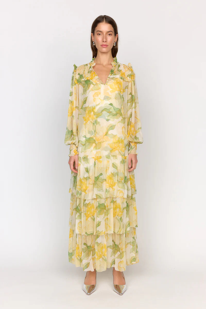 Ana Dress in Waterlily Yellow, from Christy Lynn