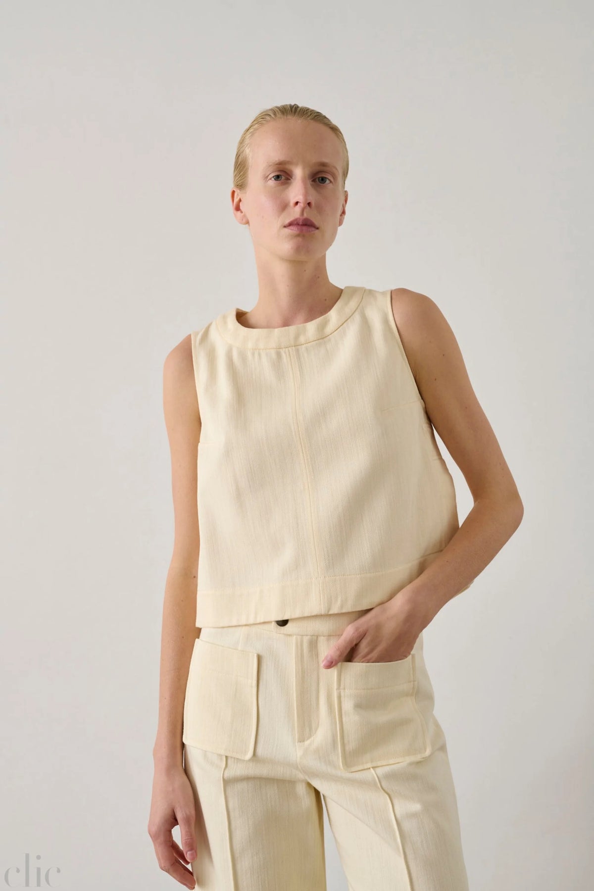Pampa Canvas Top in Creme, from Soeur
