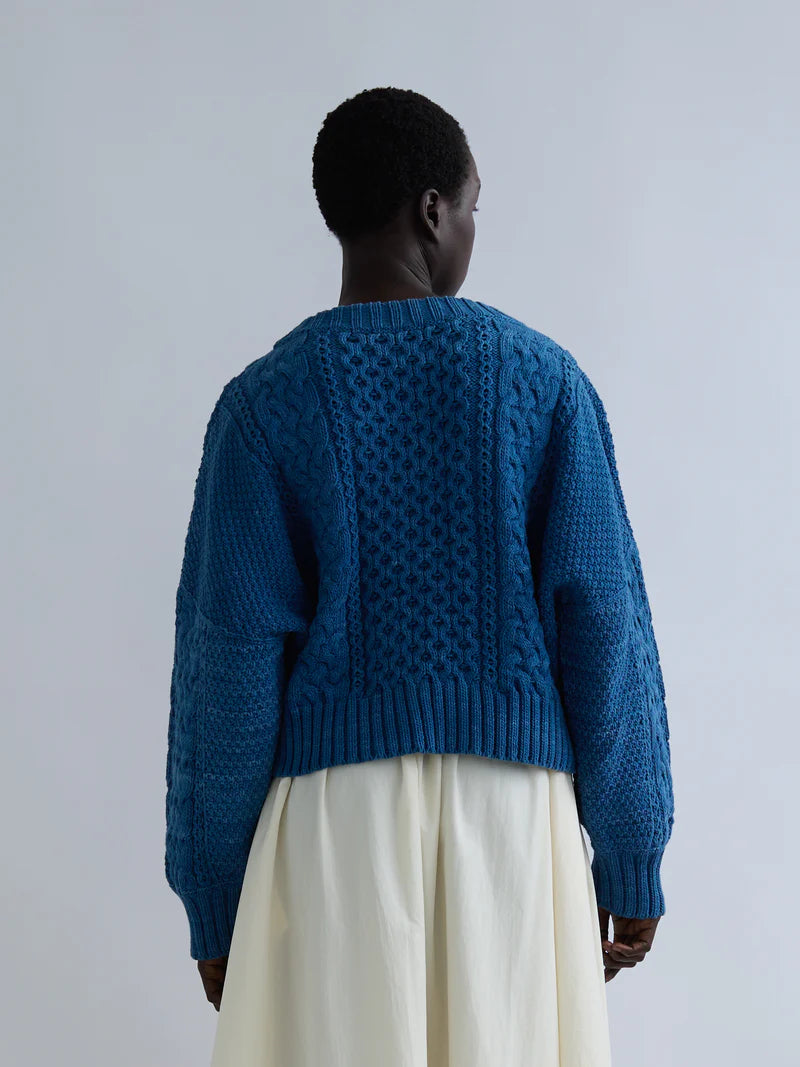 Fisherman Sweater in Indigo, from Shaina Mote