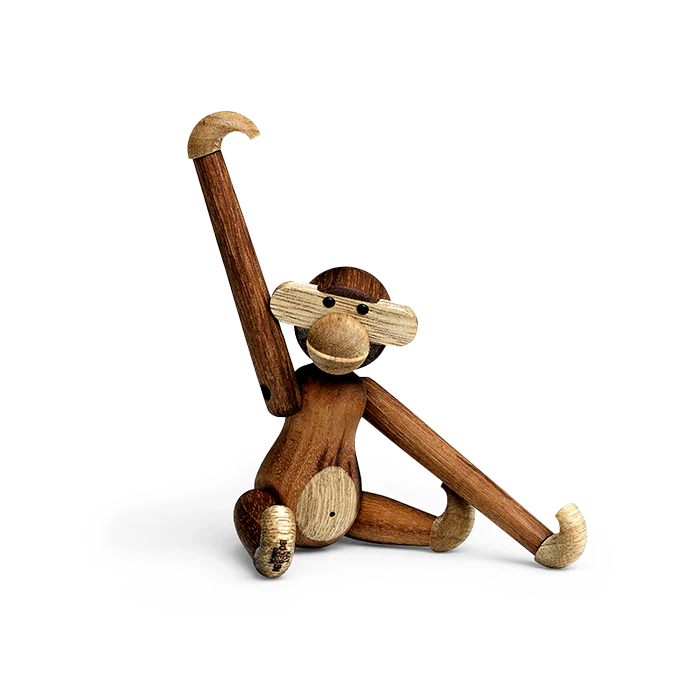 Mini Monkey in Teak and Limba, from Kay Bojesen