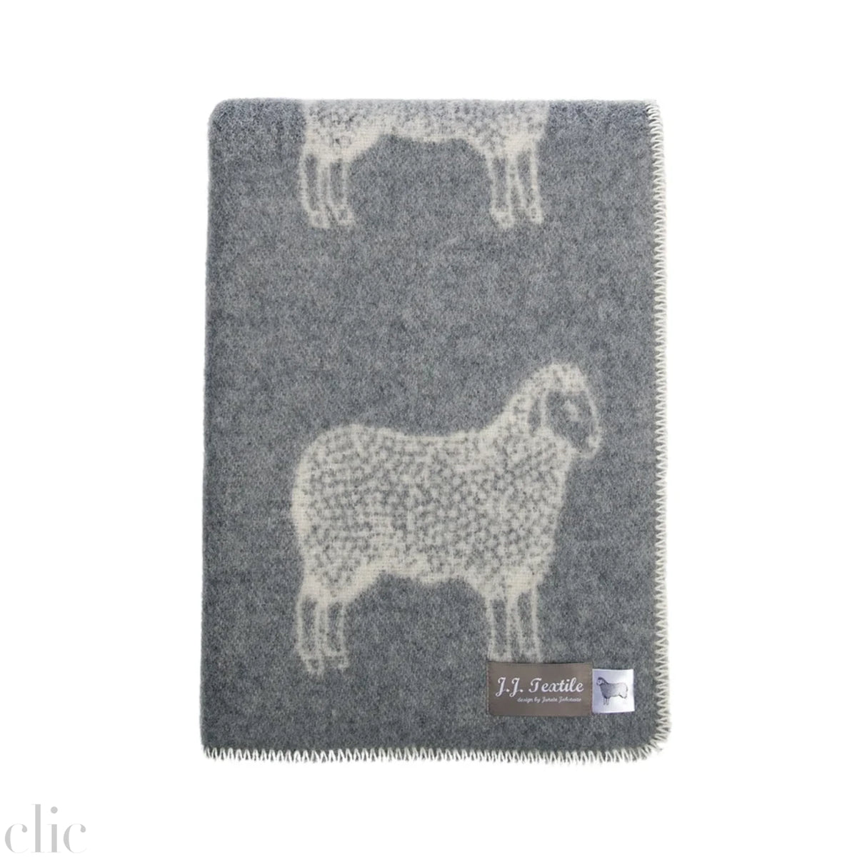 Sheep Wool Blanket in Grey