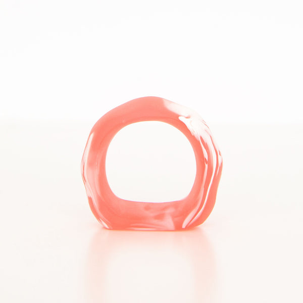 Set of 6 Napkin Rings in Pink Swirl, from Nashi Home