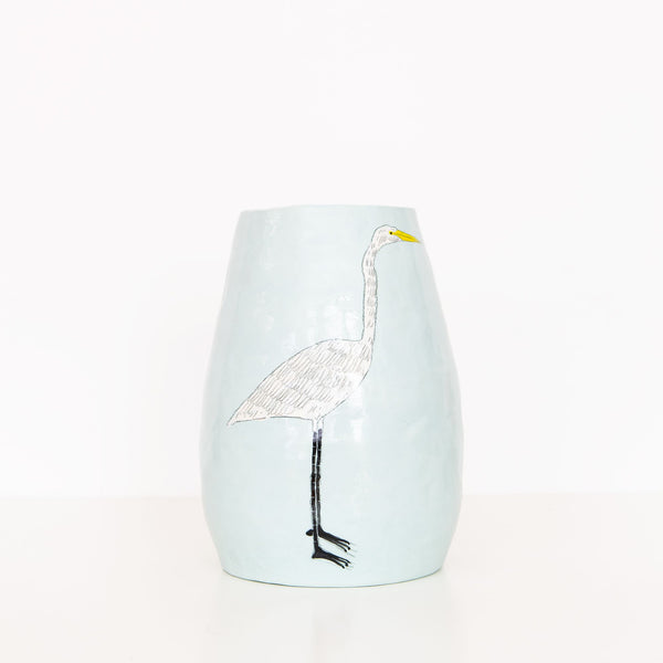 Large Bird Vase in Blue, from Gemma Orkin Ceramics