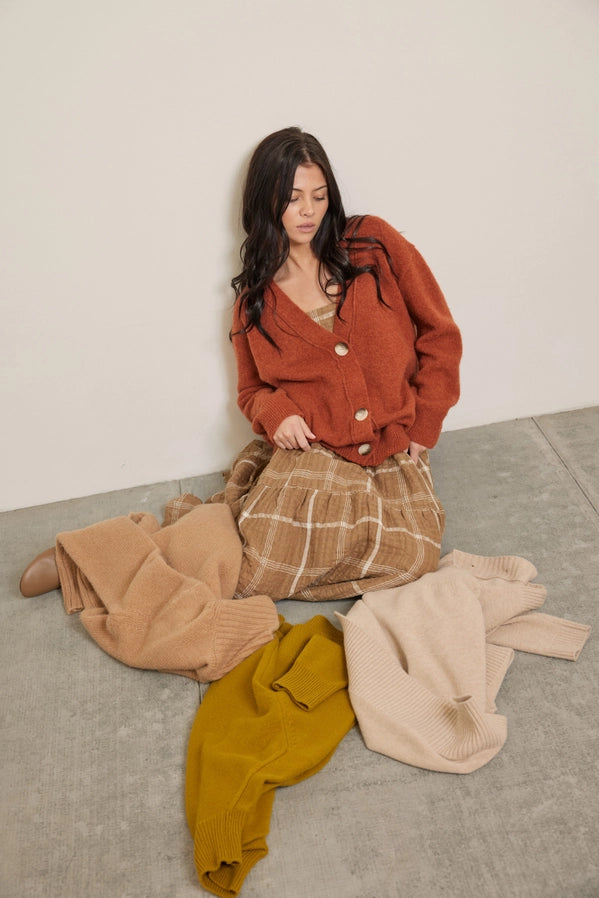 Alpaca Blend Button Down Cardigan, from Amente
