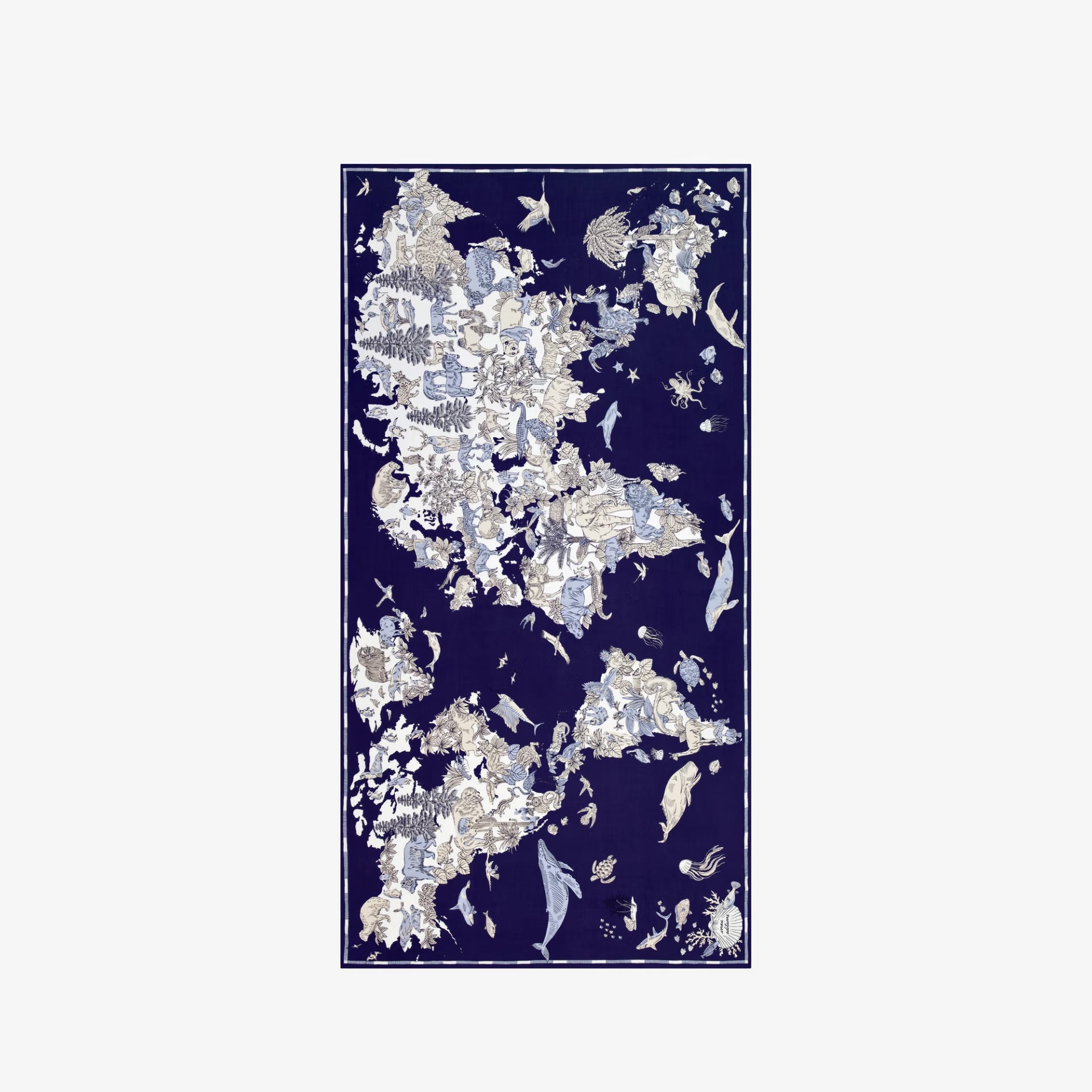 Atlas Scarf in Navy, from Inoui Editions