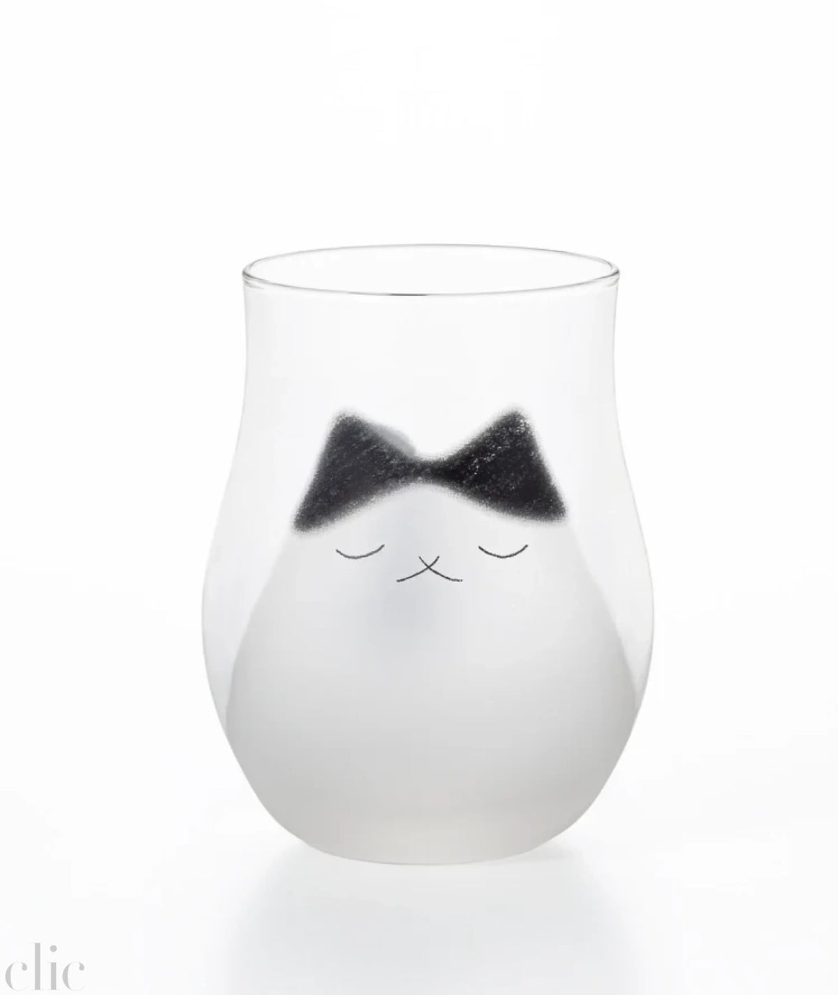 Cat Drinking Glass in Black, from Aderia