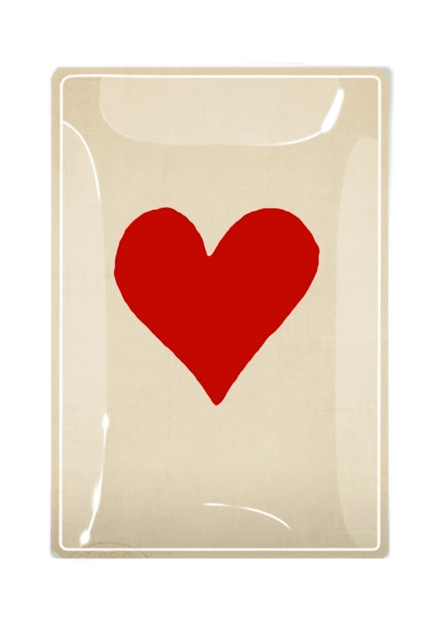 Red Long Heart Tray, from Ben's Garden