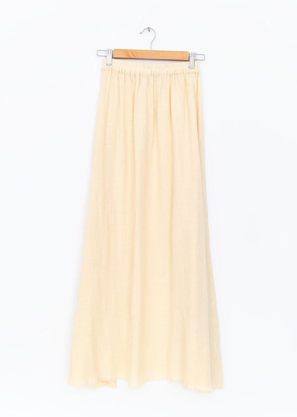 Bonifacio long skirt in Cream, from Maison Saint Julien