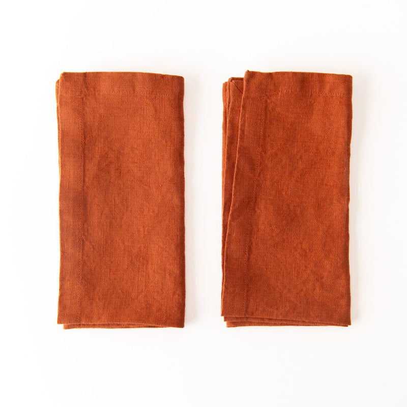 Baked Clay Linen Napkins Set of 2, from Linen Tales