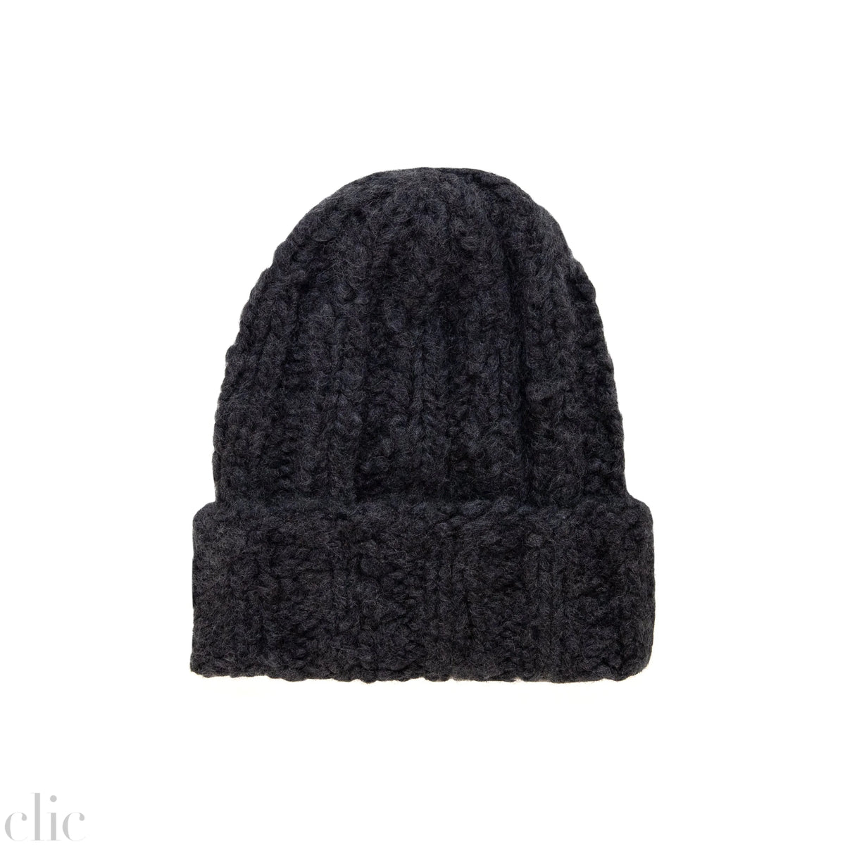 Cashmere Knitted Hat in Charcoal, from Karakoram Accessories
