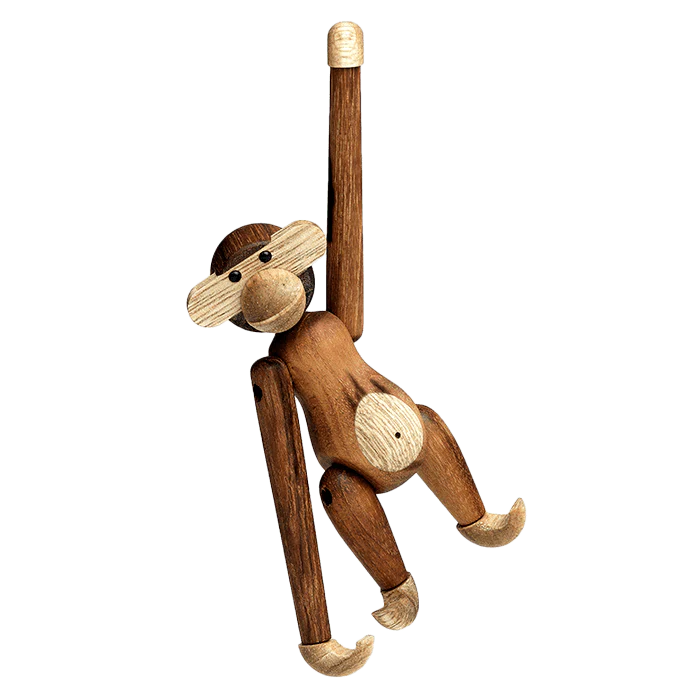 Mini Monkey in Teak and Limba, from Kay Bojesen