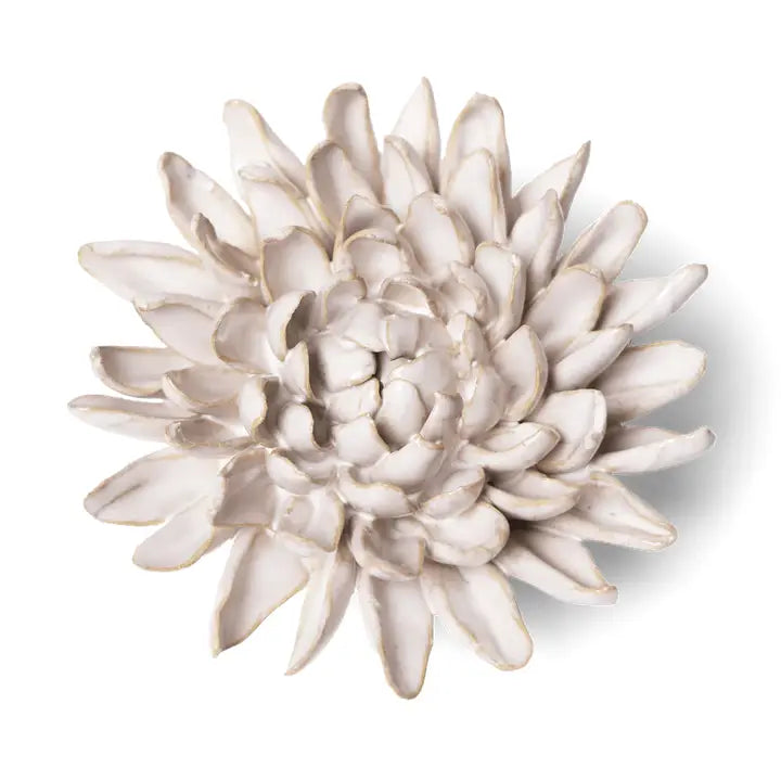 Chrysanthemum Ceramic Flower in Ivory, from Chive