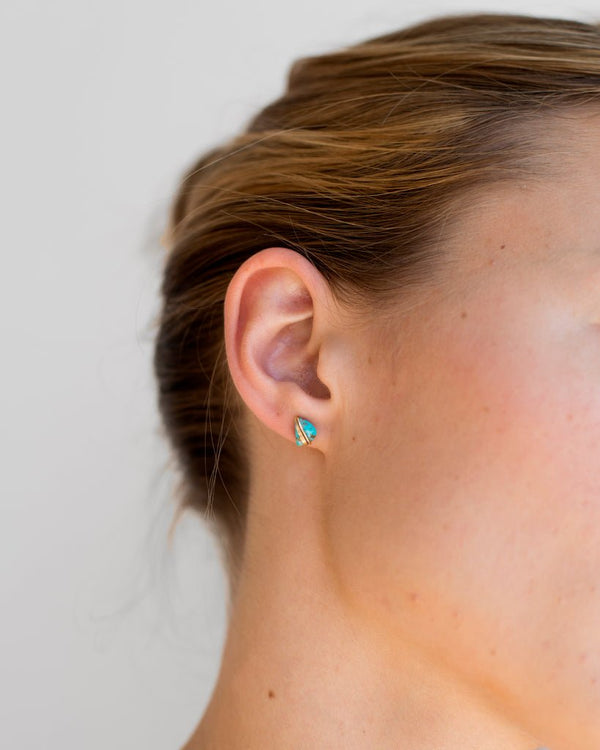 Stone Stud Earrings in Turquoise, from Mary Macgill