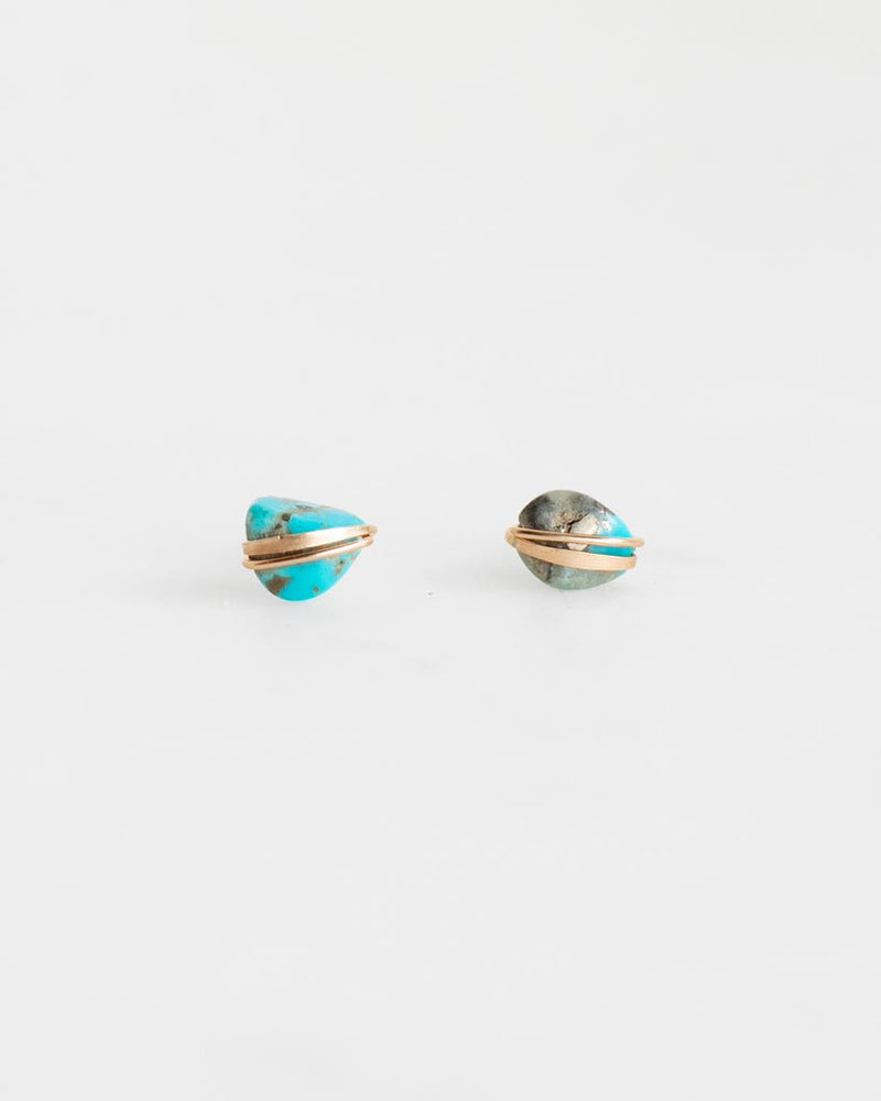Stone Stud Earrings in Turquoise, from Mary Macgill