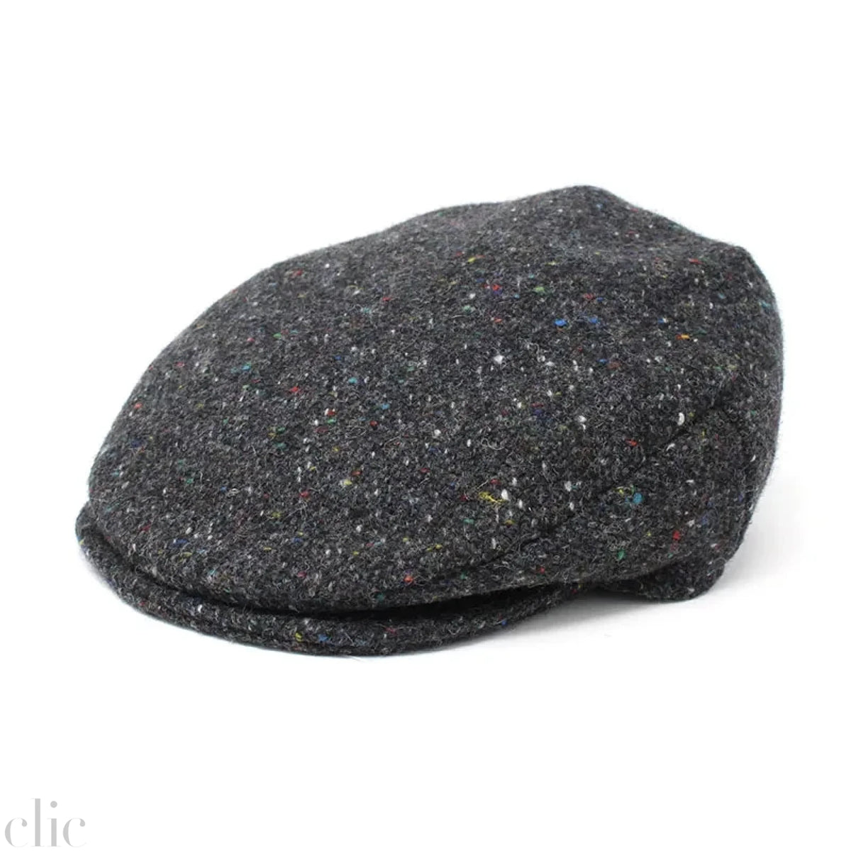 Vintage Tweed Hat in Dark Grey Salt and Pepper Fleck, from Hanna Hats
