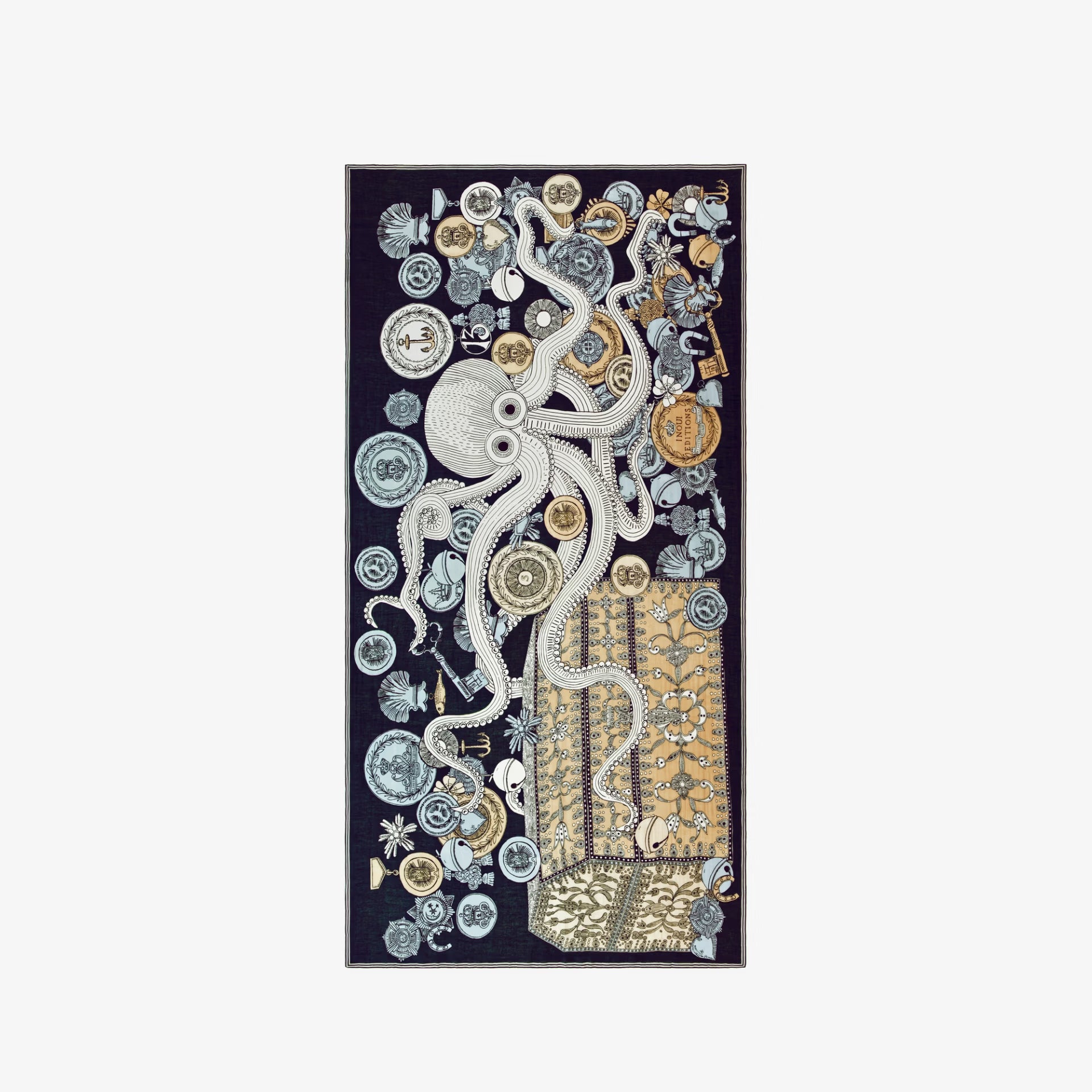 Octopus Scarf in Navy, from Inoui Editions