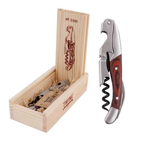 Double-Hinged Corkscrew With Rosewood Handle, from Twine