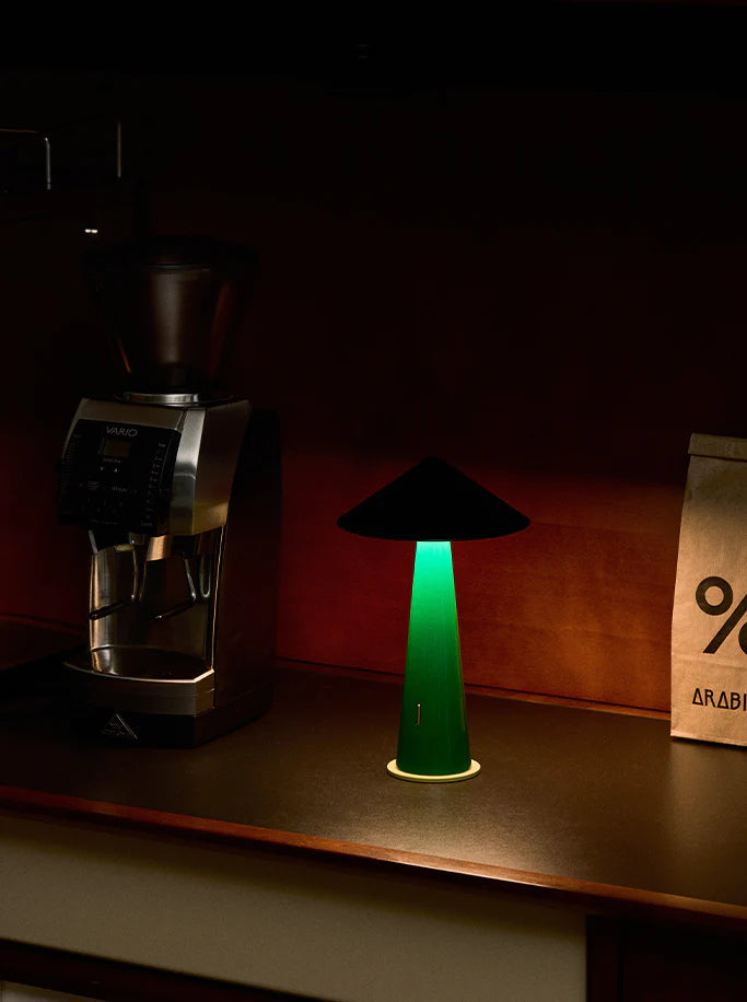 Tipsy Portable Lamp in Black and Emerald