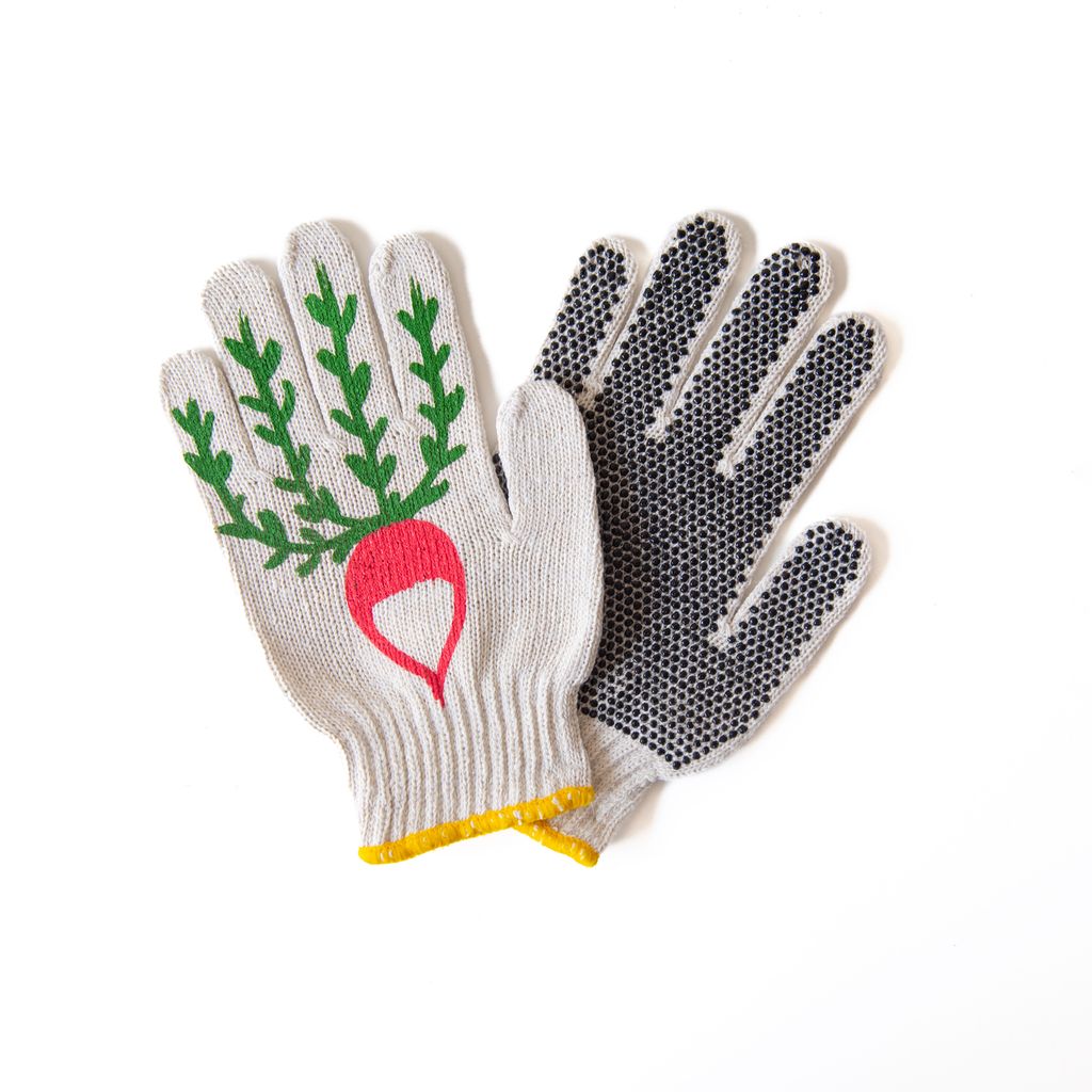 Radish Gardening Gloves, from My Little Belleville