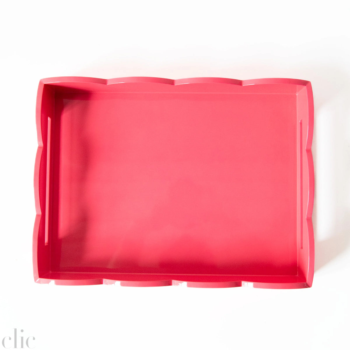 Medium Scalloped Edge Tray in Watermelon
