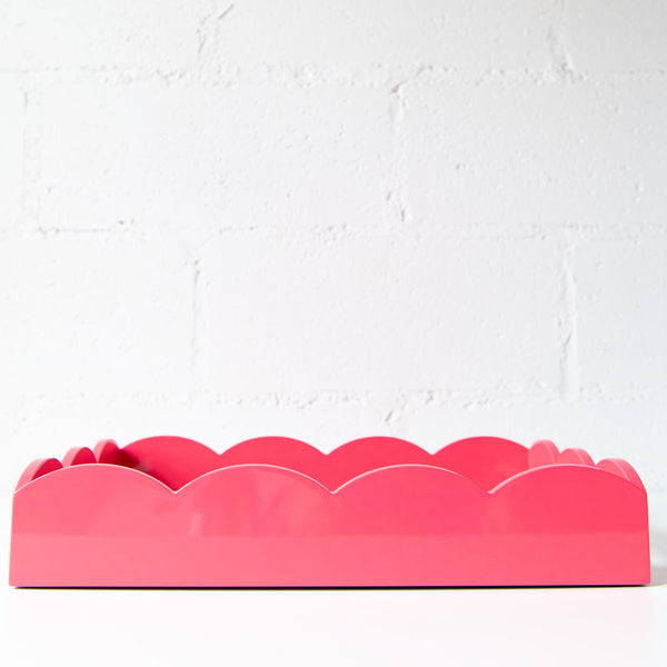Medium Scalloped Edge Tray in Watermelon, from Addison Ross