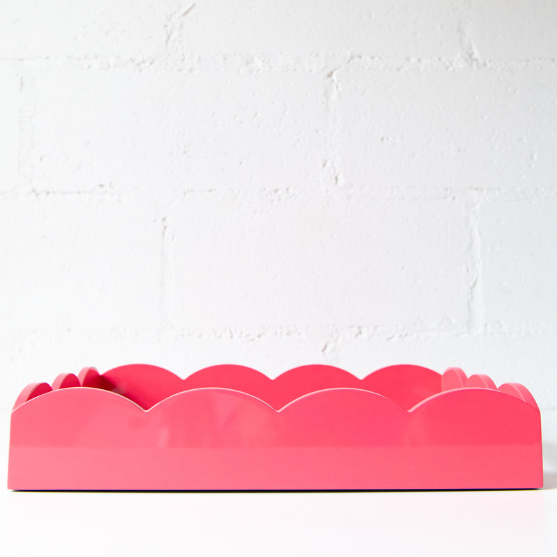 Medium Scalloped Edge Tray in Watermelon, from Addison Ross