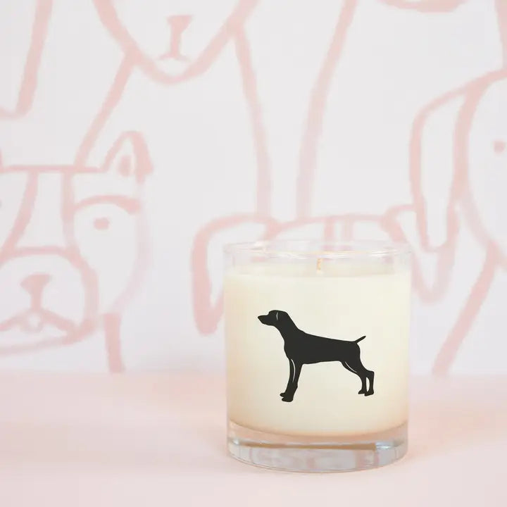 Weimaraner Dog Soy Candle, from Scripted Fragrance