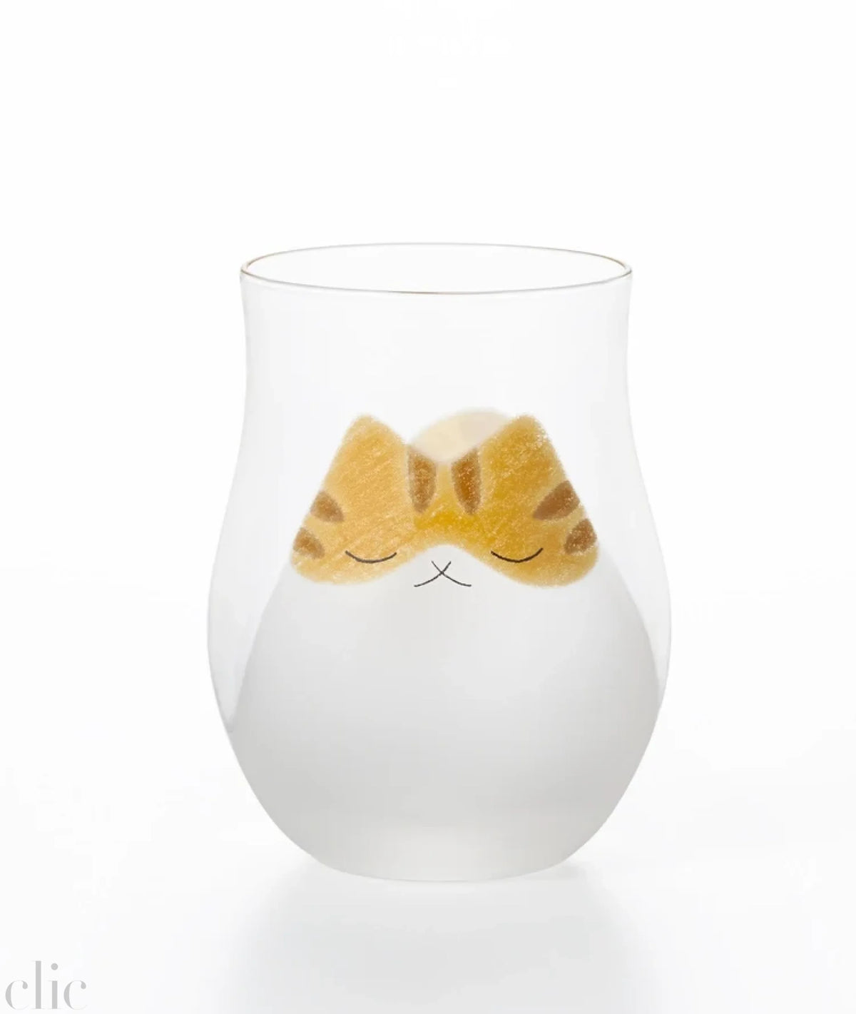 Cat Drinking Glass in Yellow, from Aderia