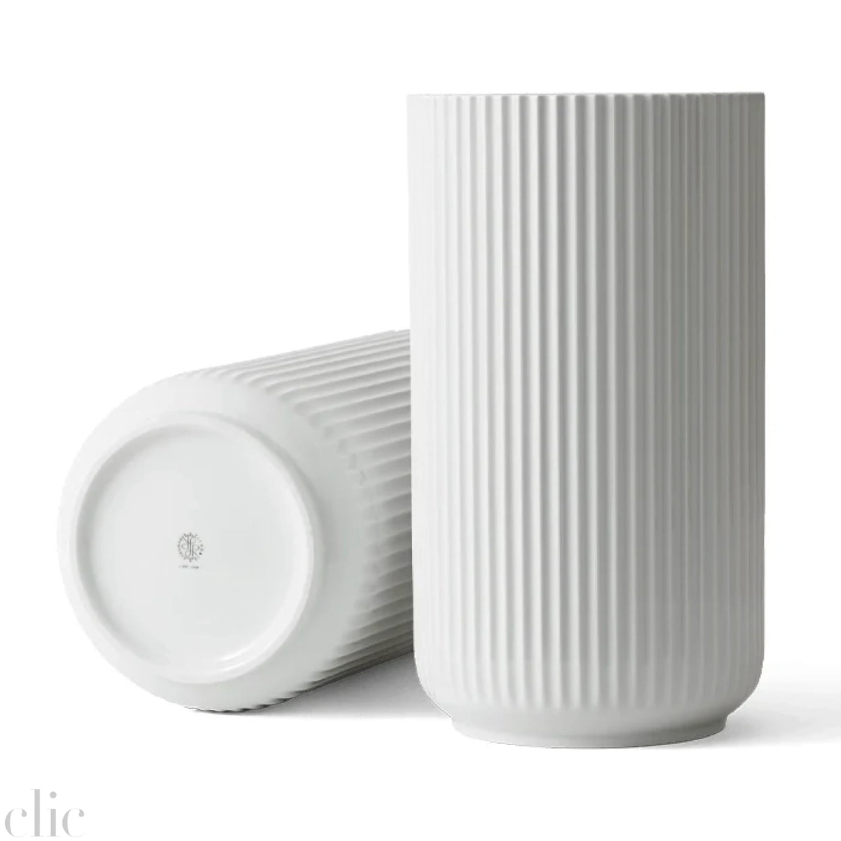 Lyngby Vase 15" in White, from Lyngby Porcelaen