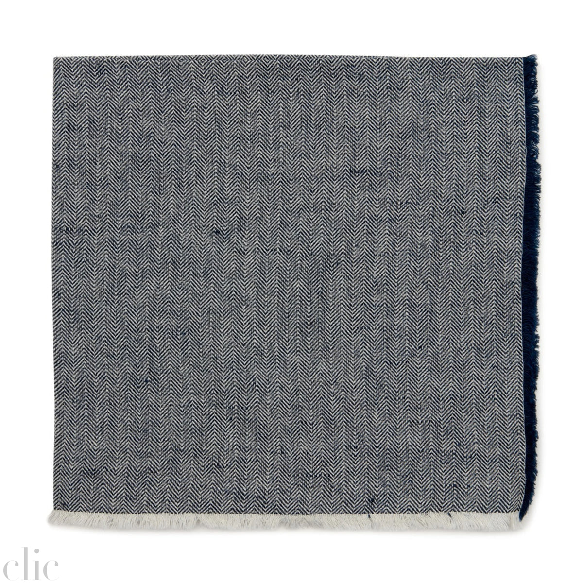 Herringbone Fringe Napkin in Navy