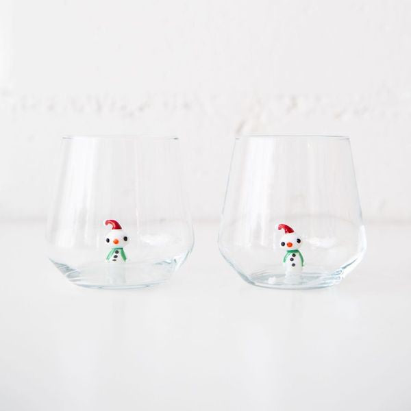 Snowman Drinking Glass, from Minizoo