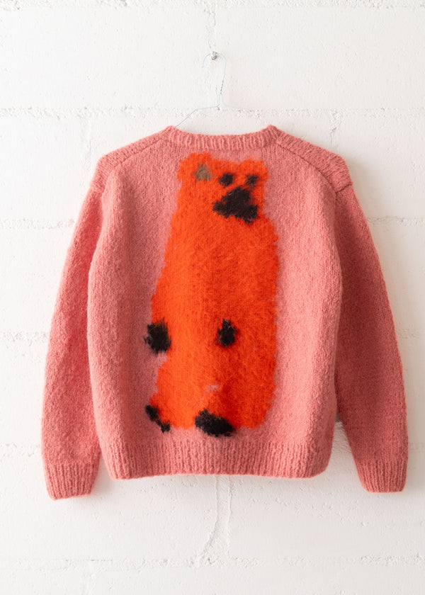 Whale Bear Crewneck Sweater in Pink, from Wild Animals