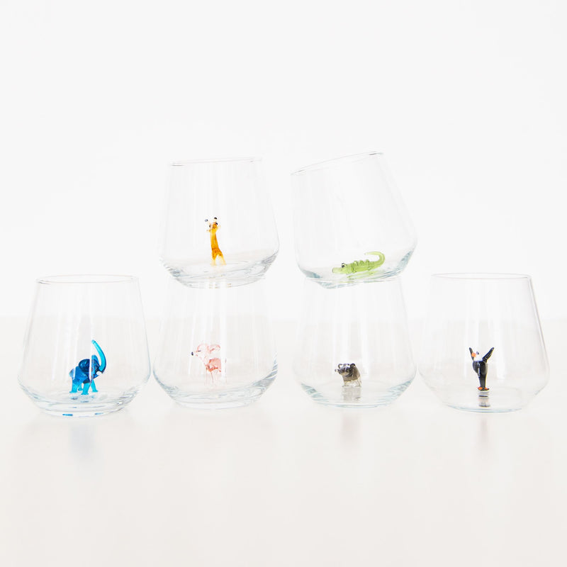 Safari Drinking Glass Set, from Minizoo