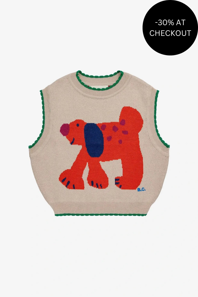 Fairy Dog Jacquard Knitted Vest, from Bobo Choses