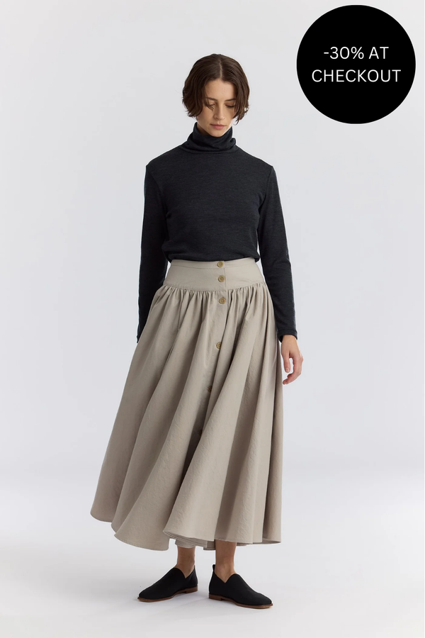 Circular Skirt in Cement, from Black Crane