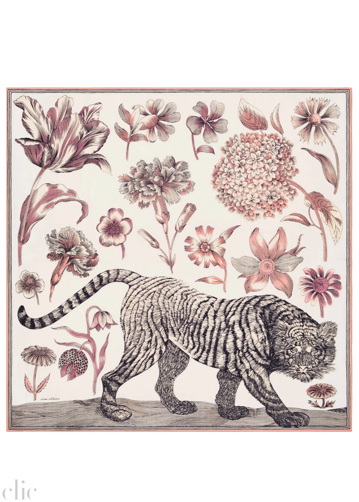 Gustav 130 Square Scarf in Powder, from Inoui Editions