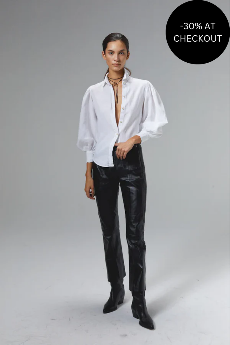 Tori Leather Pants in Black, from Lanhtropy