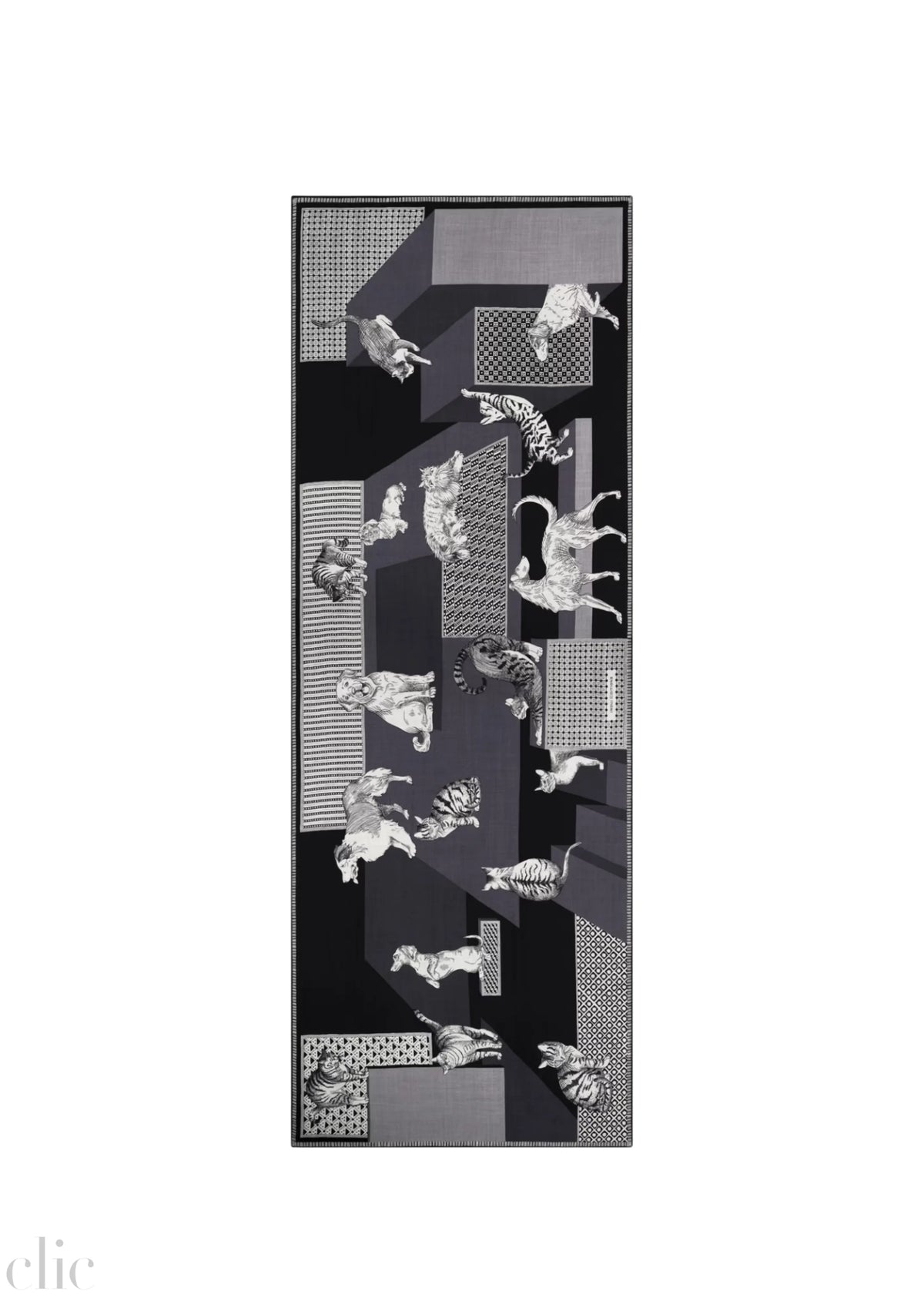 Les Cheris Scarf in Black, from Inoui Editions