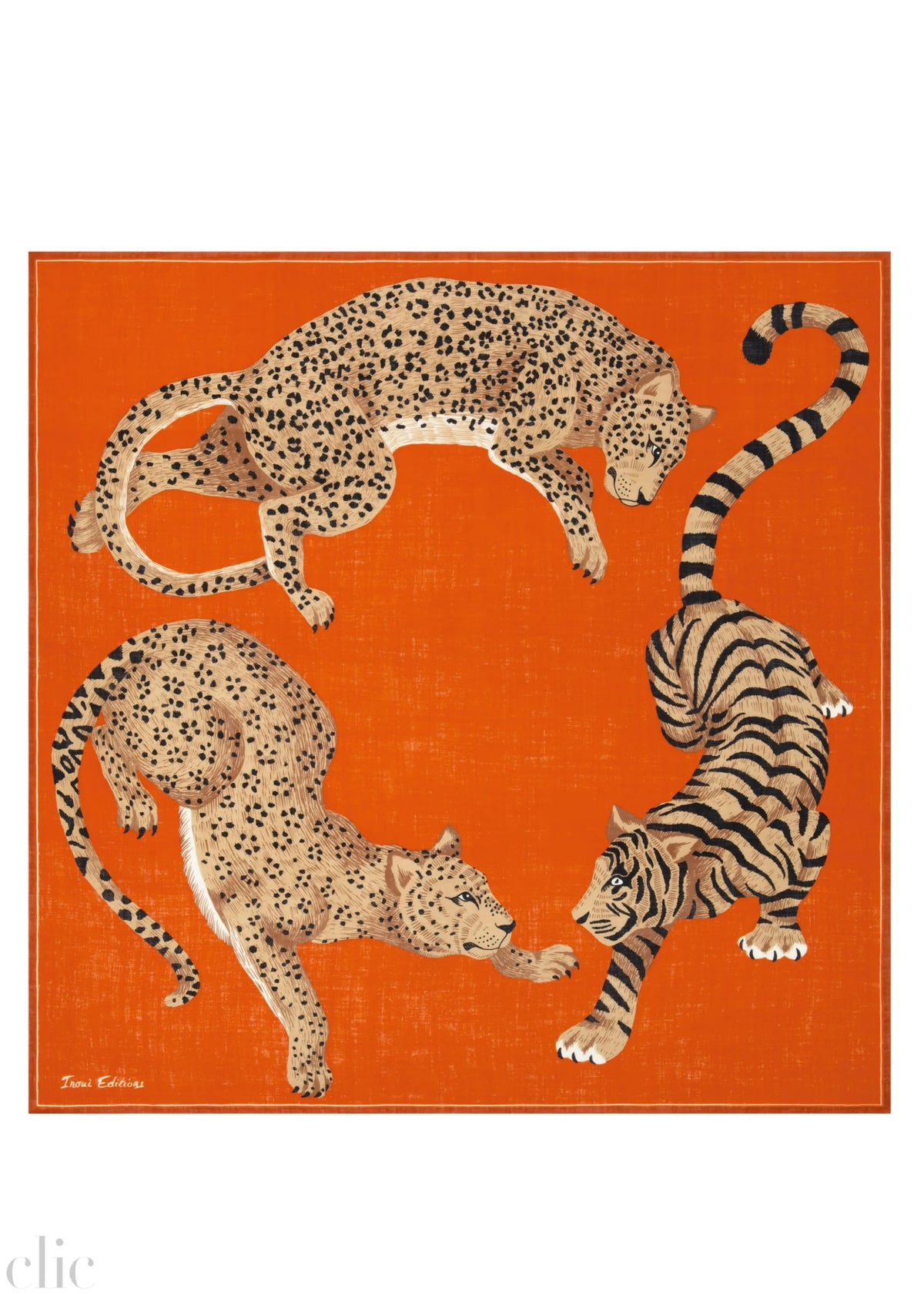 Jorgen 130 Square Scarf in Orange, from Inoui Editions