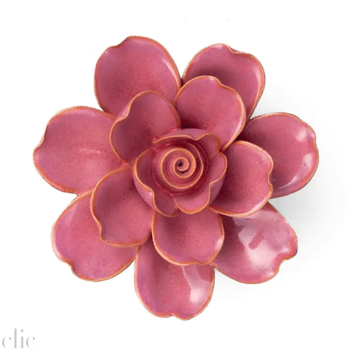 Tahitian Ceramic Flower in Blush Pink
