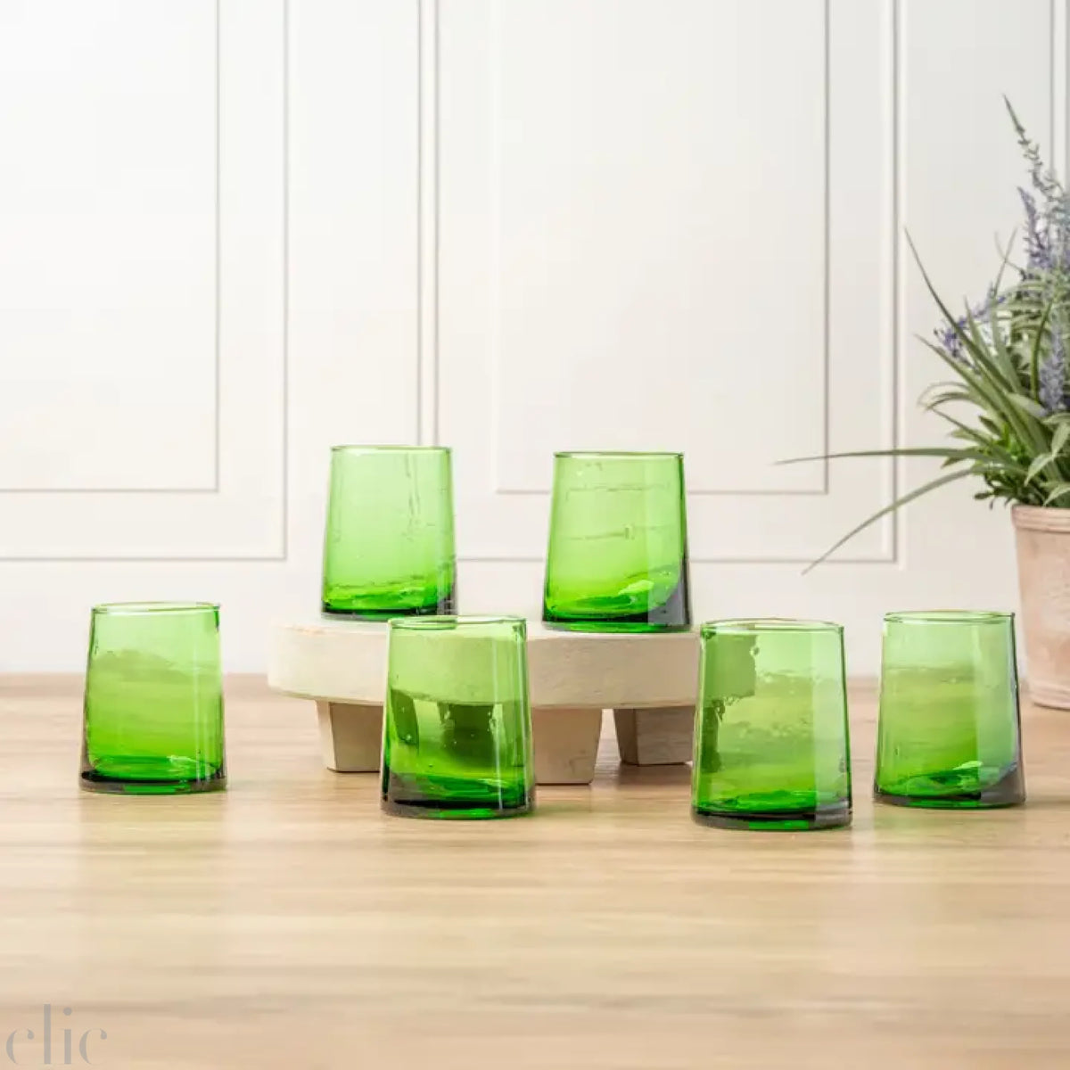 Moroccan Cone Glassware in Green