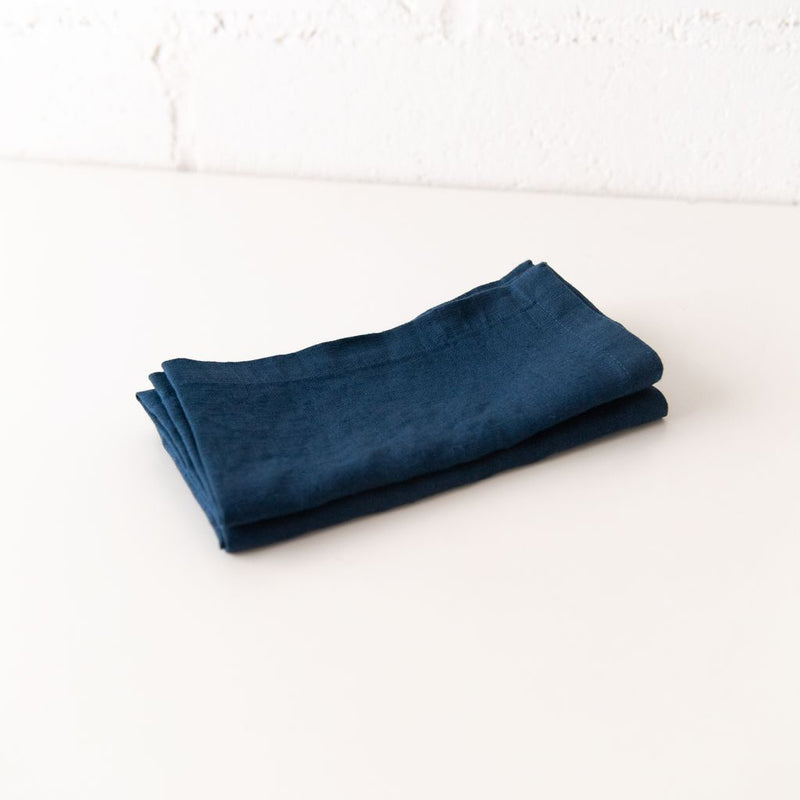 Navy Linen Napkins Set of 2, from Linen Tales